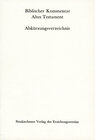 Buchcover Biblischer Kommentar Altes Testament - Abkürzungsverzeichnis