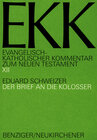 Buchcover Der Brief an die Kolosser, EKK XII