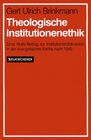 Buchcover Theologische Institutionenethik