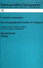 Buchcover Die Unzugänglichkeit Gottes im Heiligtum