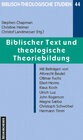 Buchcover Biblischer Text und theologische Theoriebildung