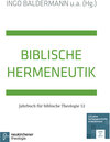 Buchcover Biblische Hermeneutik