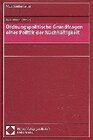 Buchcover Ordnungspolitische Grundfragen einer Politik der Nachhaltigkeit