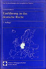 Buchcover Einführung in das deutsche Recht