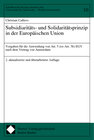 Buchcover Subsidiaritäts- und Solidaritätsprinzip in der Europäischen Union