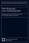 Buchcover Neue Regierung - neue Ausländerpolitik?