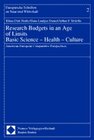 Buchcover Research Budgets in an Age of Limits. Basic Science - Health - Culture