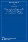 Buchcover Bieterschutz im Vergaberecht unter Berücksichtigung der europäischen Vorgaben