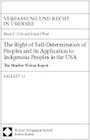 Buchcover The Right of Self-Determination of Peoples and its Application to Indigenous Peoples in the USA