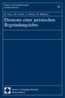 Buchcover Elemente einer juristischen Begründungslehre