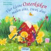 Buchcover Vier kleine Osterküken malen eins, zwei, drei