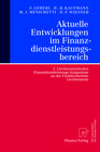 Buchcover Aktuelle Entwicklungen im Finanzdienstleistungsbereich