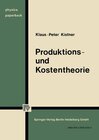 Buchcover Produktions- und Kostentheorie