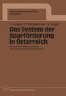 Buchcover Das System der Sparförderung in Österreich