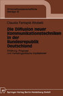Buchcover Die Diffusion neuer Kommunikationstechniken in der Bundesrepublik Deutschland