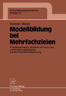 Buchcover Modellbildung bei Mehrfachzielen