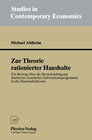 Buchcover Zur Theorie rationierter Haushalte