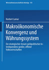 Buchcover Makroökonomische Konvergenz und Währungssystem