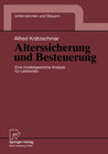 Buchcover Alterssicherung und Besteuerung