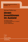 Buchcover Direktinvestitionen im Ausland