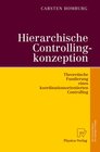 Buchcover Hierarchische Controllingkonzeption