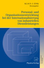 Buchcover Personal- und Organisationsentwicklung bei der Internationalisierung von industriellen Dienstleistungen