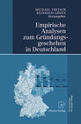 Buchcover Empirische Analysen zum Gründungsgeschehen in Deutschland