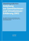 Buchcover Anleitung zur Gewerbesteuer- und Umsatzsteuererklärung 2002