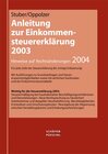 Buchcover Anleitung zur Einkommensteuererklärung 2003