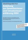 Buchcover Anleitung zur Gewerbesteuer- und Umsatzsteuererklärung 2004