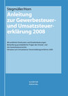 Buchcover Anleitung zur Gewerbesteuer- und Umsatzsteuererklärung 2008