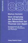 Buchcover Vom Ursprung der Erkenntnis des Menschen bei Thomas von Aquin
