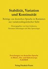 Buchcover Stabilität, Variation und Kontinuität