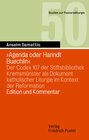 Buchcover ‚Agenda oder Hanndt Buechlin‘