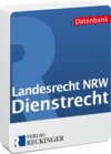 Buchcover Landesrecht Nordrhein-Westfalen – Dienstrecht