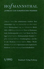 Buchcover Hofmannsthal-Jahrbuch. Jahrbuch zur europäischen Moderne