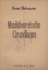 Buchcover Musiktheoretische Grundlagen