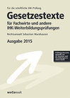 Buchcover Gesetzestexte für Fachwirte und andere IHK-Weiterbildungsprüfungen