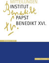 Buchcover Mitteilungen Institut-Papst-Benedikt XVI.