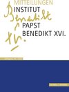 Buchcover Mitteilungen Institut Papst Benedikt XVI.