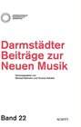 Buchcover Darmstädter Beiträge zur neuen Musik, Band 22