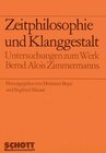 Buchcover Zeitphilosophie und Klanggestalt