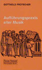 Buchcover Aufführungspraxis alter Musik
