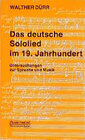 Buchcover Das deutsche Sololied im 19. Jahrhundert