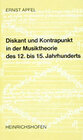 Buchcover Diskant und Kontrapunkt in der Musiktheorie des 12. bis 15. Jahrhunderts