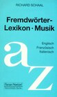 Buchcover Fremdwörterlexikon Musik
