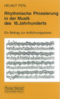 Buchcover Rhythmische Phrasierung in der Musik des 18. Jahrhunderts