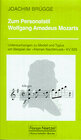 Buchcover Zum Personalstil W. A. Mozarts