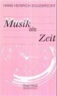 Buchcover Musik als Zeit