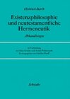 Buchcover Existenzphilosophie und neutestamentliche Hermeneutik